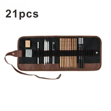 21 шт. набор карандашей для эскизов набор профессиональных набросок рисунок набор деревянных карандашей сумки для художников школьные товары для рукоделия