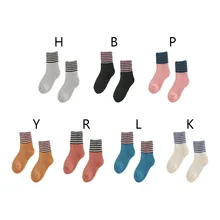 Модные шерстяные носки в полоску; сезон осень-зима; плотные носки; повседневные теплые женские носки