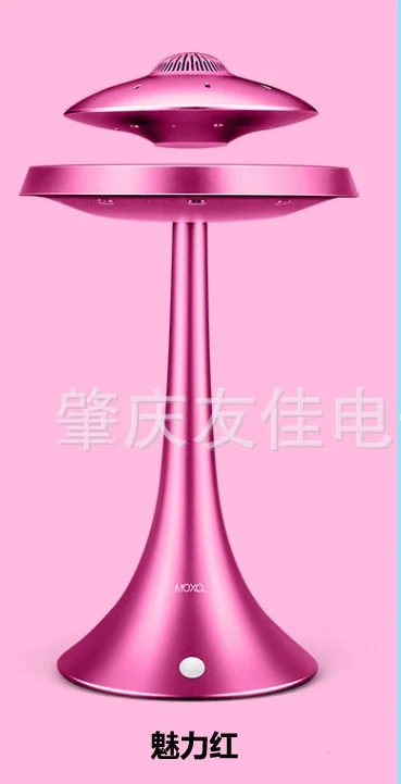 red Магнитная подвеска UFO аудио Красочный светодиодный беспроводной Bluetooth динамик модный портативный динамик креативные рождественские подарки - Цвет: red