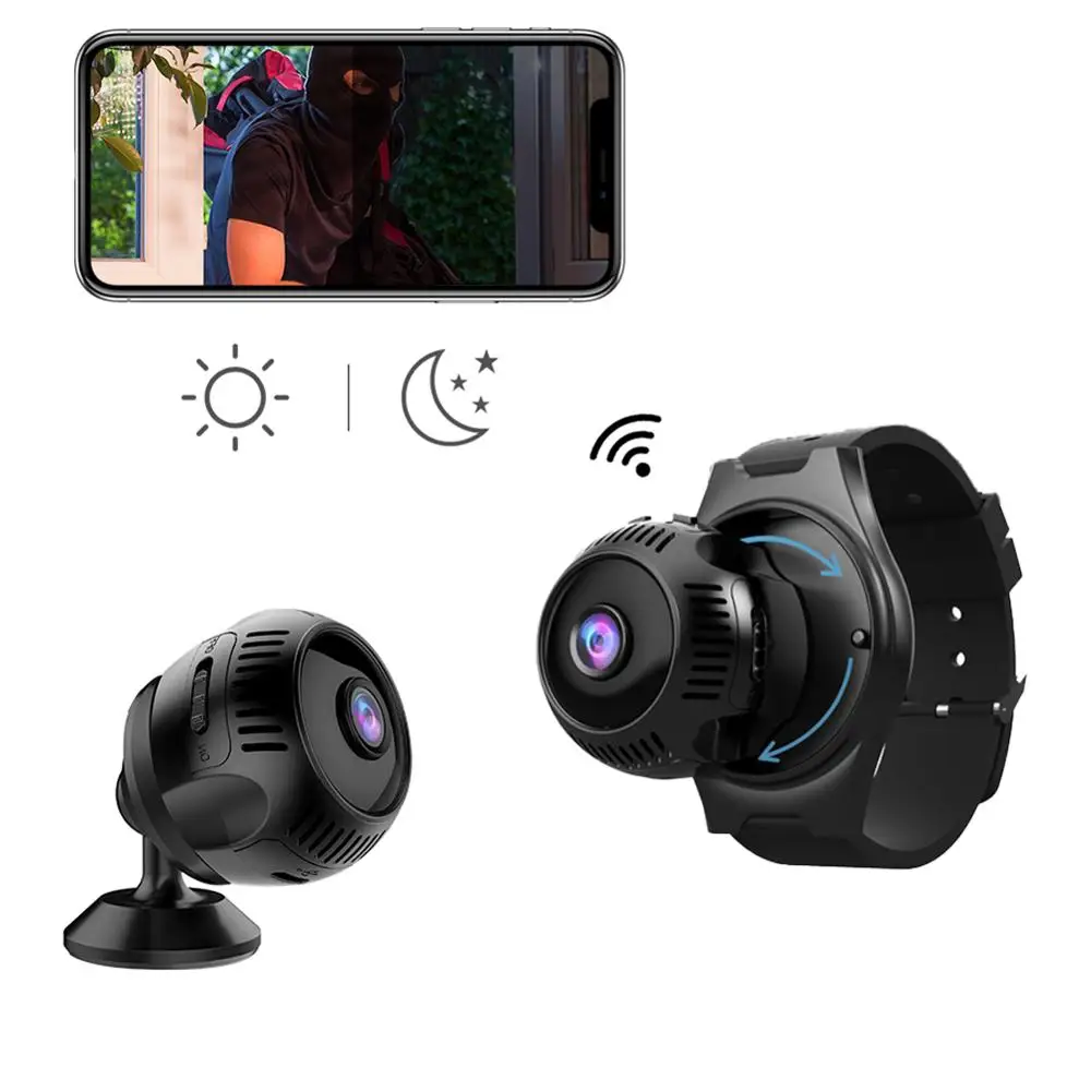 

Mini WIFI Camera 1080P HD X7 Camera Mobile Phone Remote 160 ° Wide Angle Super Night Vision Wireless Camera Video