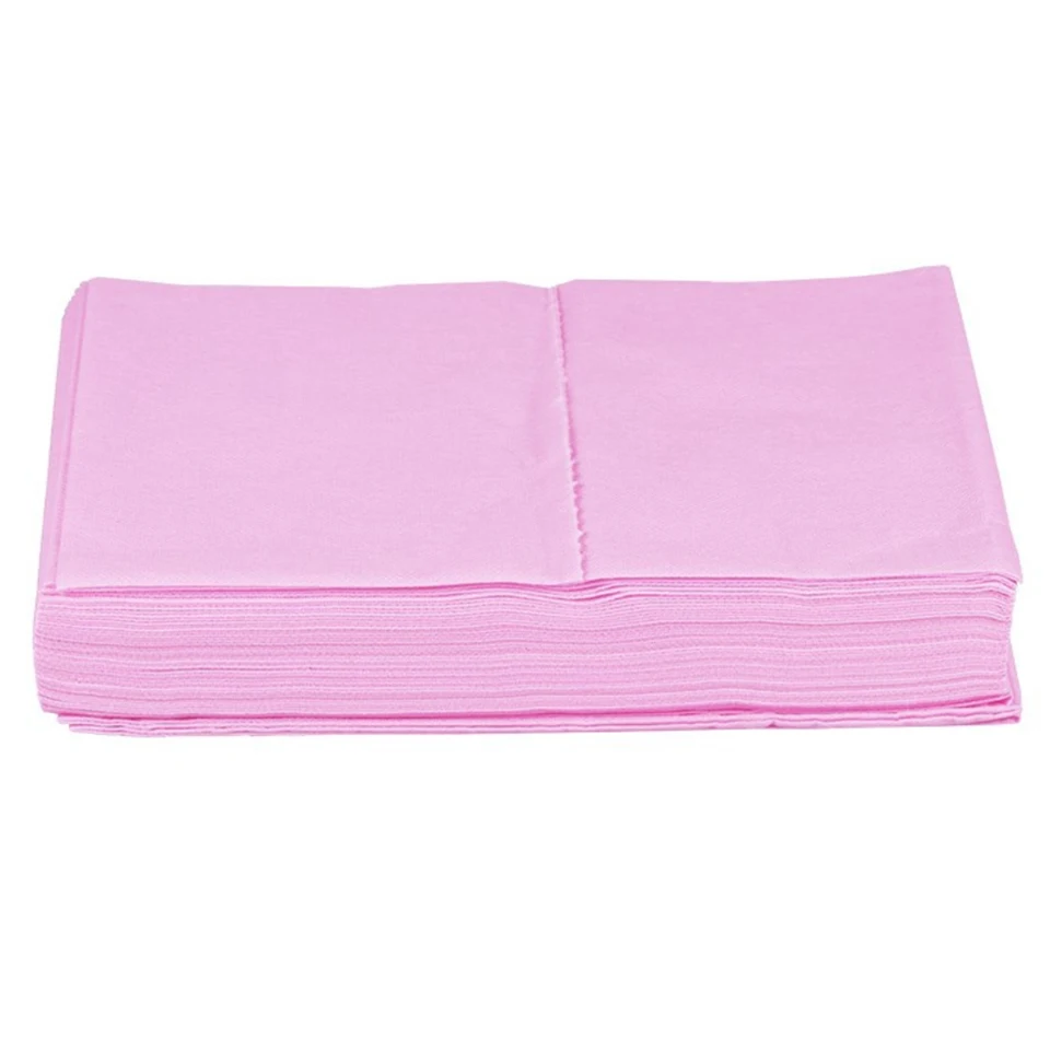 10 шт./упак. одноразовые Водонепроницаемый Нетканая Простыня из хлопка покрывало покрытие стола для похода в спа-салон массаж салонная тележка с эффектом потертости; 80x180 см - Цвет: Pink
