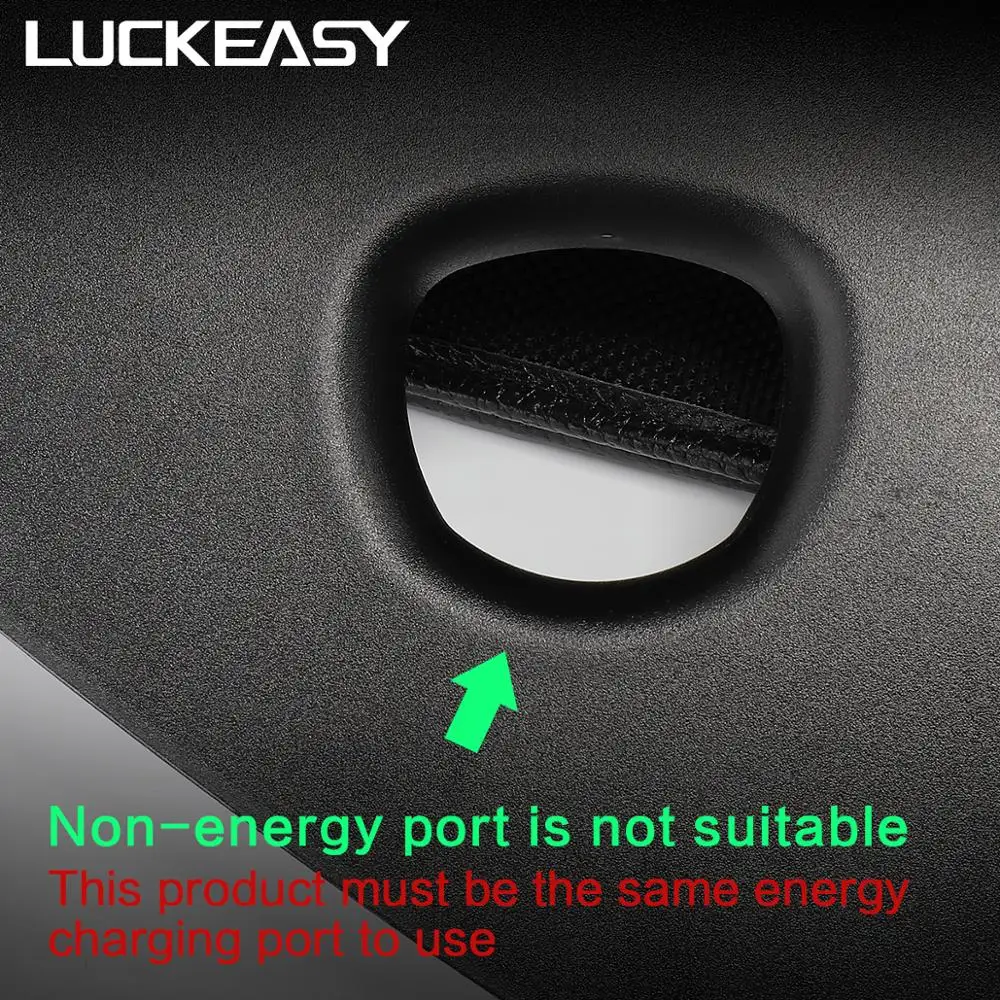 LUCKEASY автомобильный зарядный порт Защитная крышка для tesla модель 3- зарядный порт Пылезащитная заглушка белый/черный