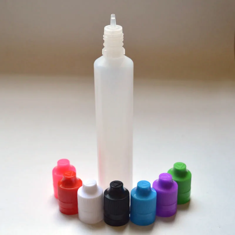 20 штук 60 мл бутылка в форме ручки Пластик бутылки для капельницы с контроль вскрытия childproof Cap пластик. бутылки электронной жидкости пузырек