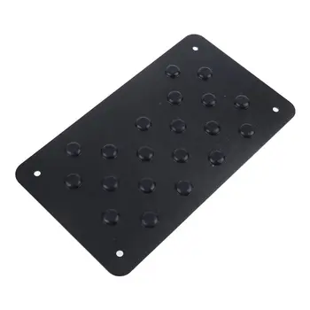 

Aluminum Car Floor Mat Patch Non-slip Heel Plate Footrest Carpet Pedal Pad