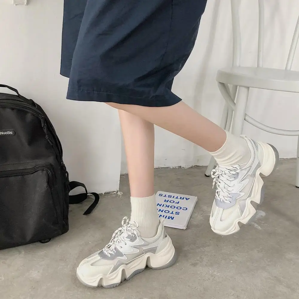 

2020 spring and autumn new heightened thick-soled platform shoes dad shoes women tide fashion casual sports shoes X007