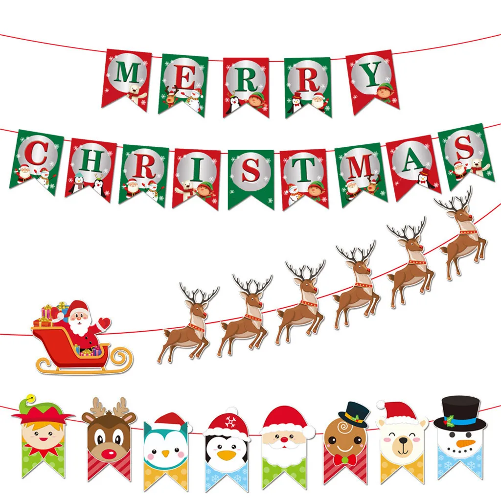 Бумажные подвесные гирлянды украшение в виде флага украшение для банкета флаг для рождества баннер подвесные буквы вечерние Декор Новинка