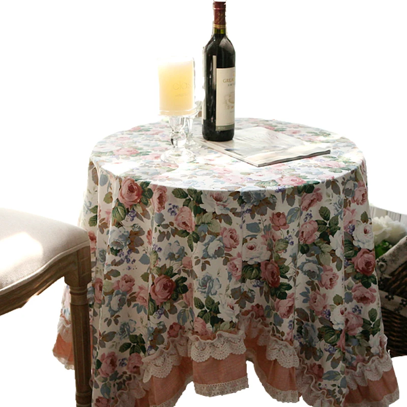 Luxury Lace Ruffle Tablecloth Elegant Table Cloth For Wedding