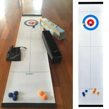 

Sports Portable Travel Mini Toys Tabletop Ball Game Set Kids Table Adult Curling Bowling Training School Bar Family Z1K5