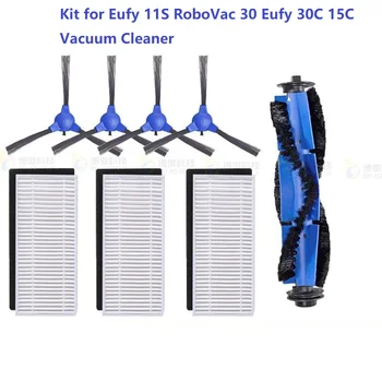

Adoolla 4 Side Brush + 3 Filter + 1 Main Brush Kit for Eufy 11S RoboVac 30 Eufy 30C 15C Vacuum Cleaner Accessories