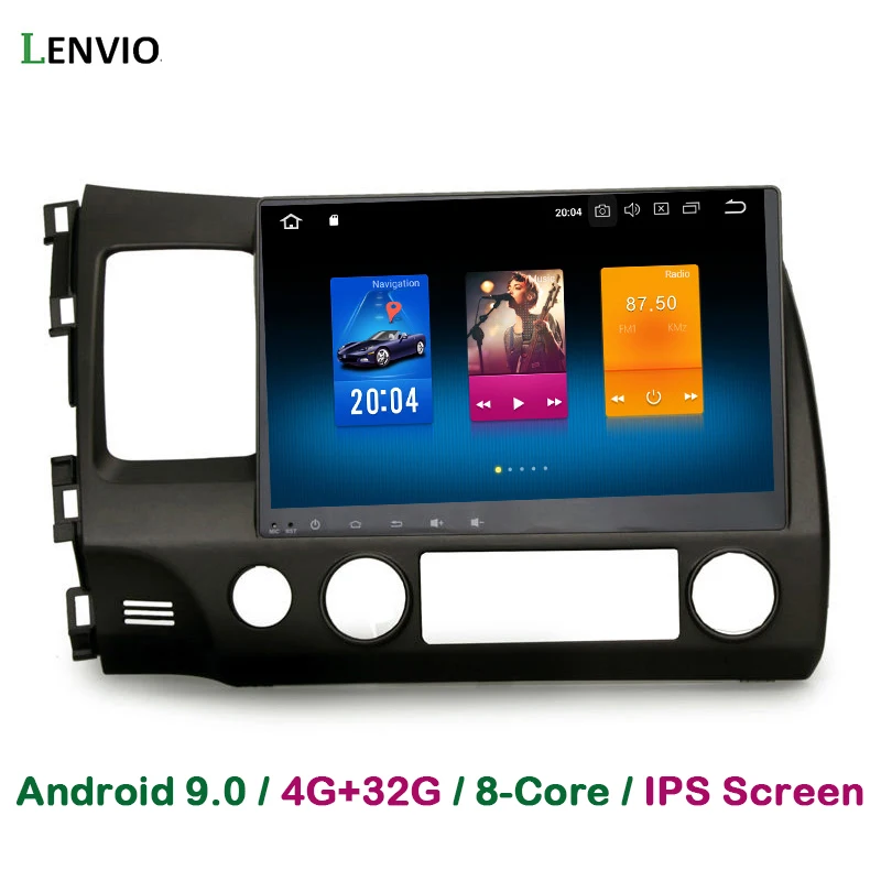 Lenvio 4G RAM 32G ROM Octa Core Adroid 9 0 автомобильный DVD GPS навигационный плеер для Honda CIVIC 2006 2007 2008