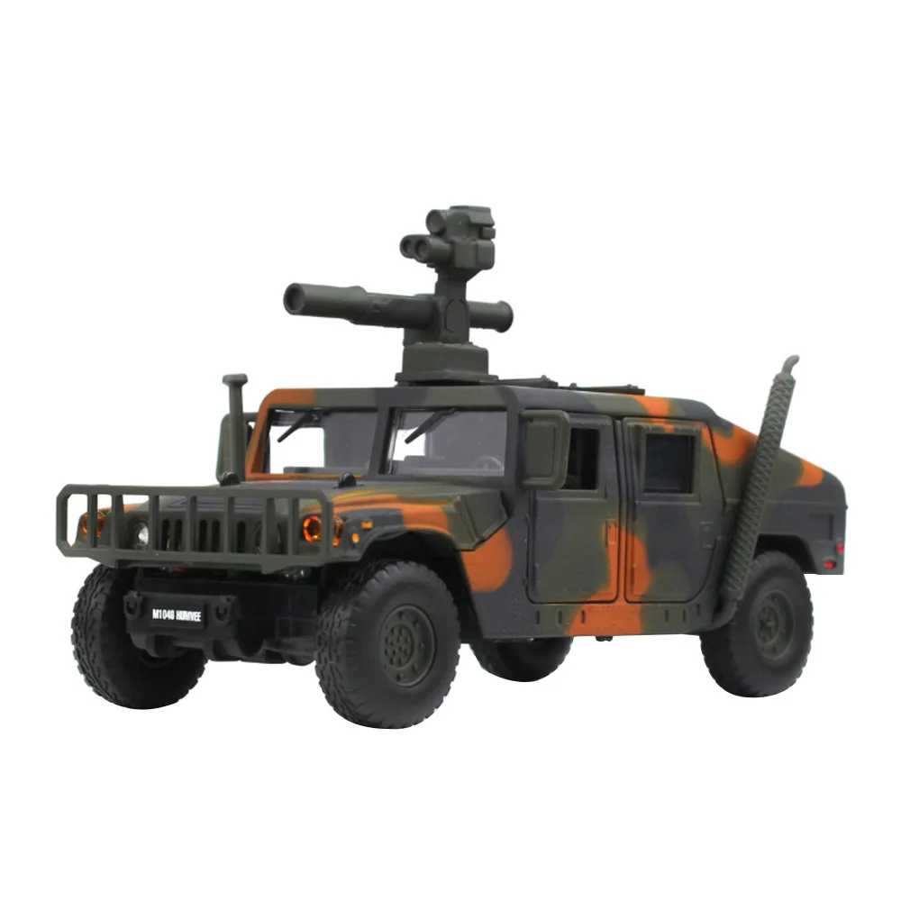 1:32 модель автомобиля масштаб военная игрушка армия Hummer H1 SUV звуковой светильник