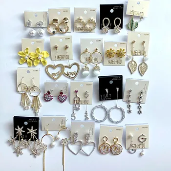 

30 Paris/lot fashion classical mix random style alloy women earring lot jewelry wholesale 200729-93