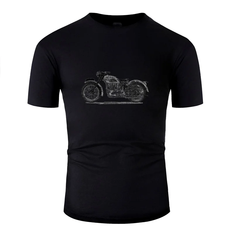 Футболка для отдыха Triumph, милая одноцветная винтажная Мужская футболка с логотипом мотоцикла, натуральный большой размер 3xl 4xl 5xl, футболка, топы