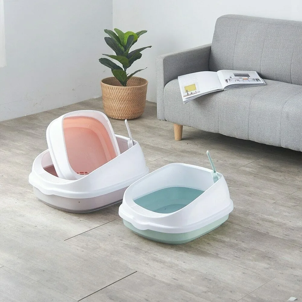 Cat Litter Box Pet Toilet Bedpan Anti Splash Cat Dog Tray with Scoop Kitten Dog Clean Toilette Home Plastic Cats Sand Box Cat Litter Box Pet Toilet Bedpan Anti Splash Cat Dog Tray with Scoop Kitten Dog Clean Toilette Home Plastic Cats Sand Box