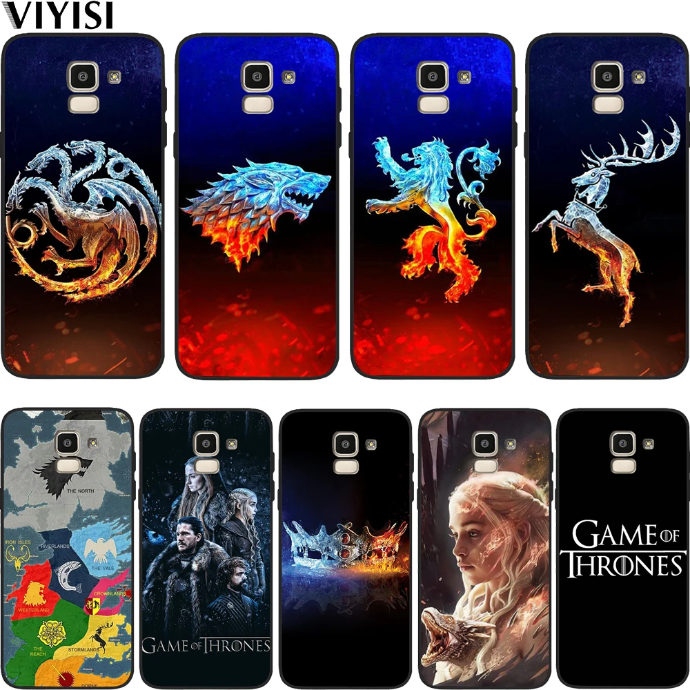 

Phone Case Game Thrones Daenerys Dragon For Samsung Galaxy S10 case S8 S6 S7 S9 J2 J3 J5 J7 J4 J6 J8 2018 Plus Etui Coque Cover