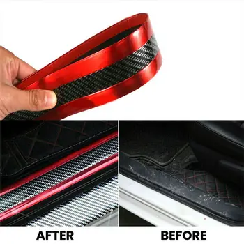 

Car Stickers Carbon Fiber Vinyl Waterproof Film Automobiles Door Sill Trunk Bumper Protector Sticker And Decals Accessories