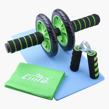 

Wheel Roller Fitness Set Push Up Bar Jump Rope Workout Train Abdominal