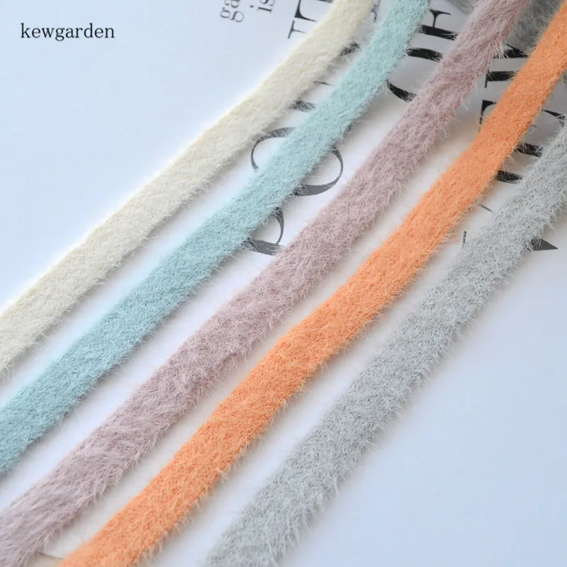 

Kewgarden Fluff Knitting Ribbons 10mm 3/8" Handmade Tape DIY Hairband Bowknot Accessories Satin Ribbon Riband Webbing 5 Meters