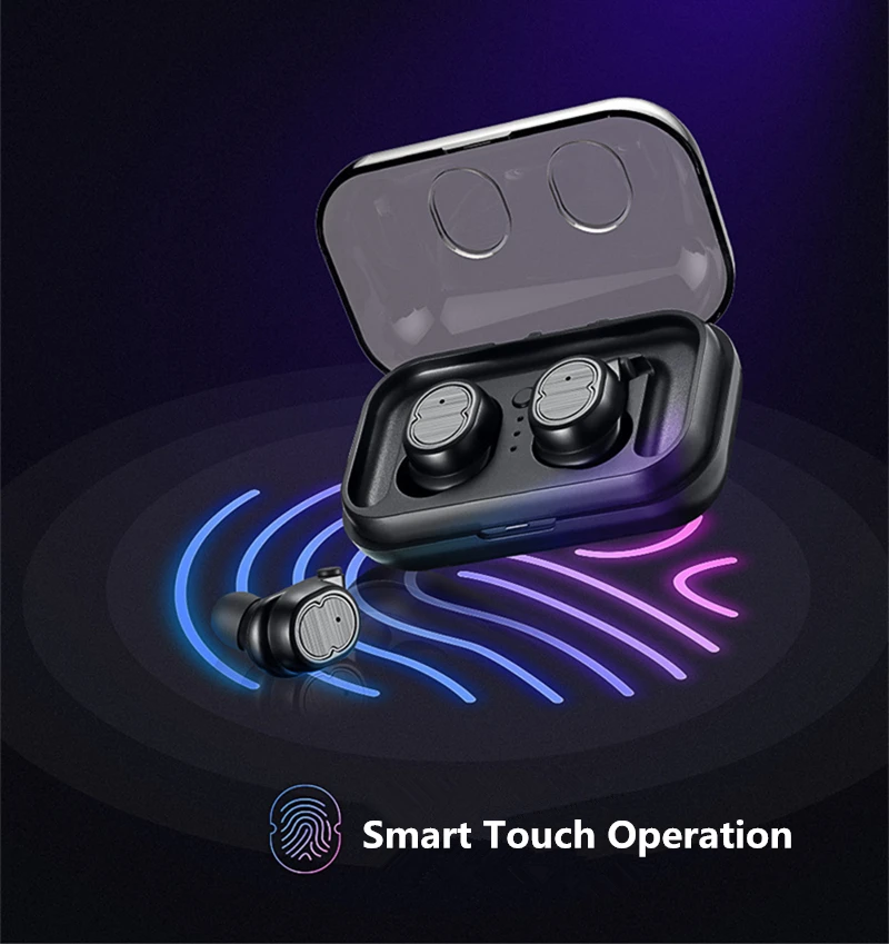 Cigfun TWS Bluetooth наушники, настоящие беспроводные наушники 5,0, Bluetooth наушники с сенсорным управлением, гарнитура с микрофоном для iPhone, Xiaomi