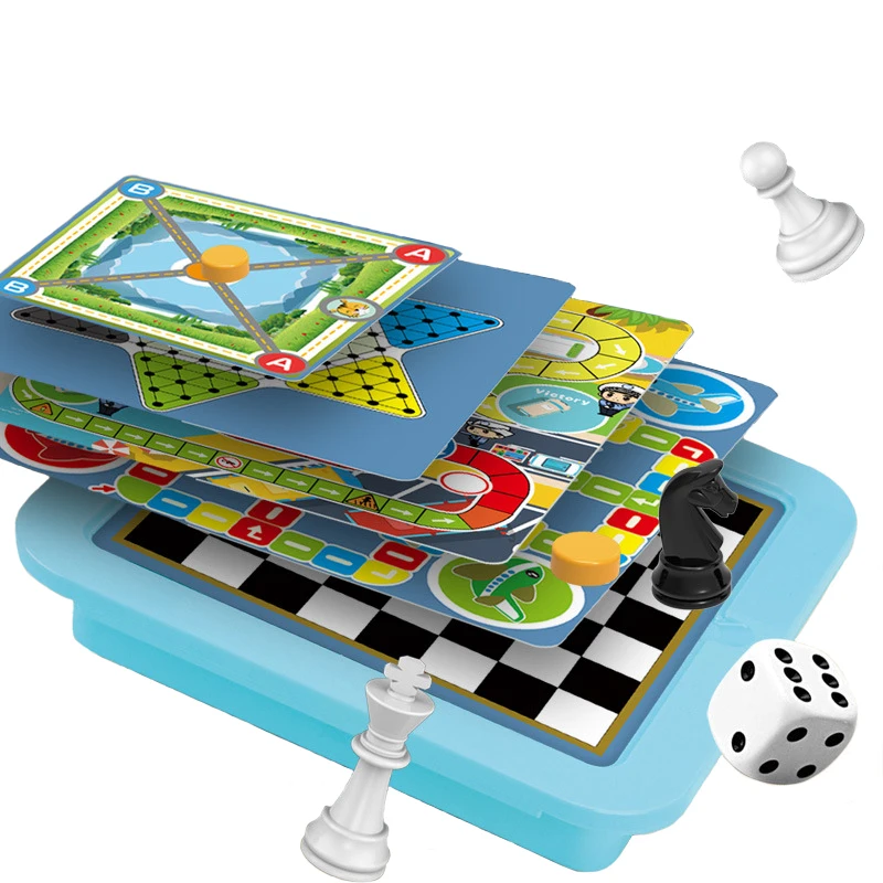 

New Strategy Game Toys Children's Airplane Chess Toy Chess Nine Square Grid Educational Toy Board Game Blind Box Birthday Gift