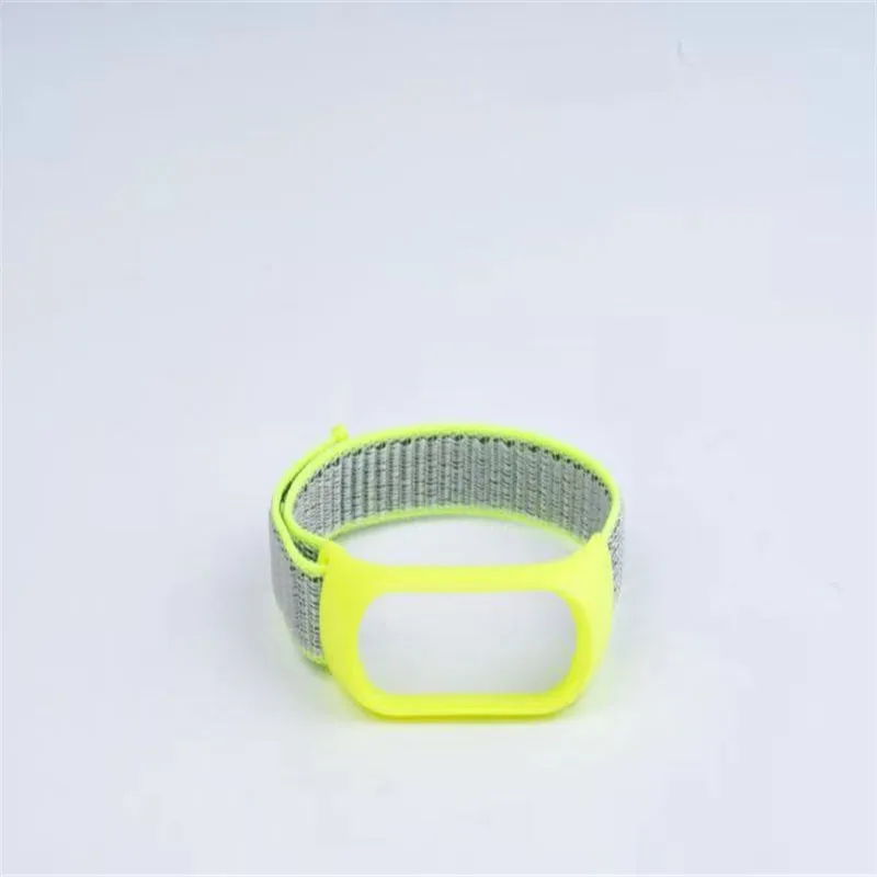 Умный Браслет ремешок для Xiaomi mi Band 4 3 спортивный нейлоновый дышащий браслет сменный Браслет аксессуары mi Band 3 4 ремешок - Цвет ремешка: Bright yellow