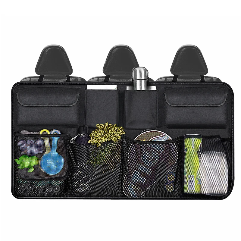 Car Trunk Organizer Adjustable Backseat Storage Bag Net High Capacity Multi-use Oxford Automobile Seat Back Organizers Universal
