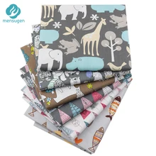 Mensugen, 6 шт./лот, 40 см* 50 см, Мультяшные животные, хлопковая ткань для лоскутного шитья, подушки, Наволочки, ткань Telas для шитья