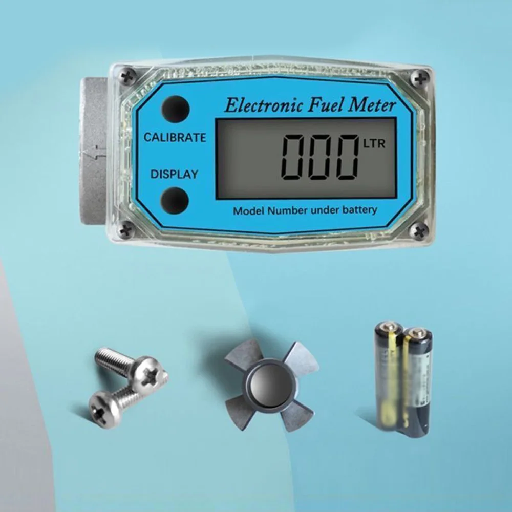 

1* Turbine Digital Diesel Fuel Flow Meter For Chemicals Water Counter Flow Gauge