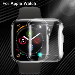 Силиконовые Мягкие часы Чехол для Apple Watch 5 4 44 мм 40 мм iwatch 3 2 1 42 мм 38 мм Универсальная крышка ультратонкий защитный чехол