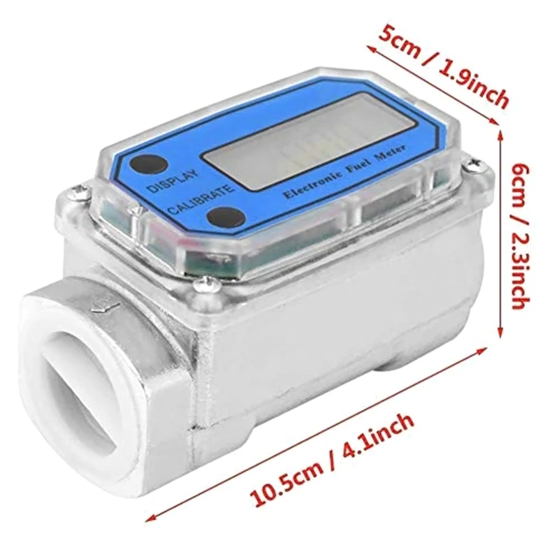 US $28.14 Digital Turbine Flow Meter Gas Oil Fuel Flowmeter Pump Flow Meter Fuel Flow Meter High Accuracy For Measure Kerosene Gasoline