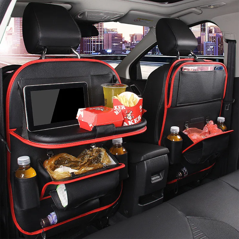 

Leather Car Seat Storage Bag Folding Storage Bag Dining Table Storage Bag Seat Back Trash Can