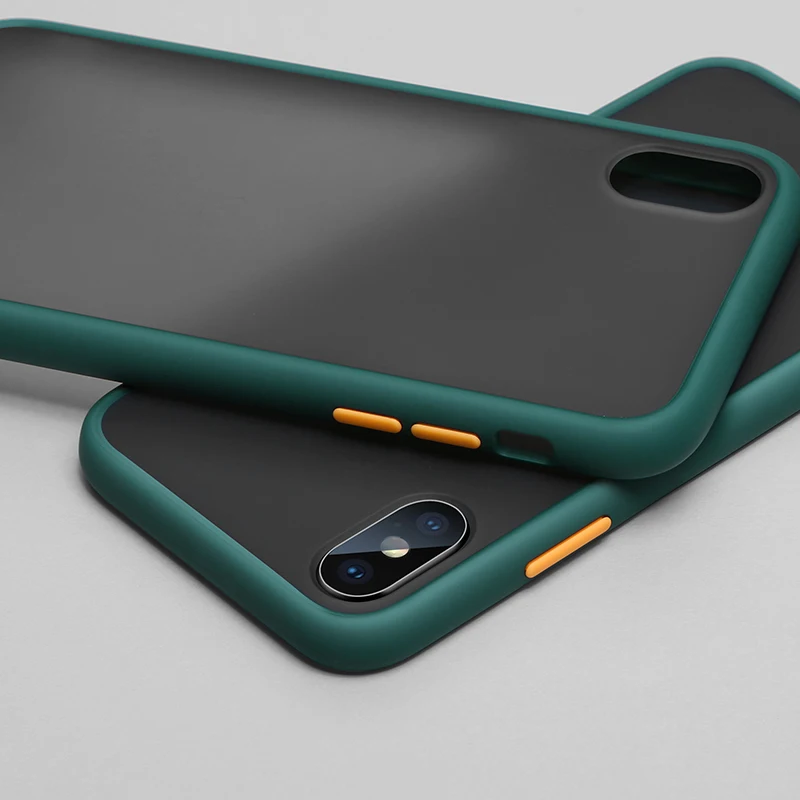 Противоударный защитный чехол для телефона iPhone 11 Pro XR XS Max X 10 8 6 6s 7 Plus, мягкий полупрозрачный жесткий чехол