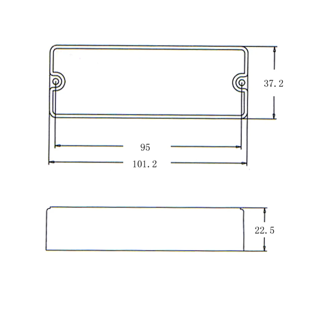 

5-String Electric Bass Pickup Cover 2 Holes for Musical Instrument 2pcs/Set