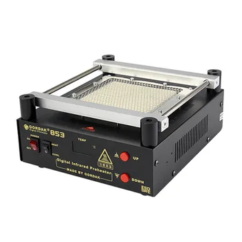 

Gordak 863 853 Hot Air Heat Gun BGA Rework Solder Station + Electric Soldering iron + IR Infrared Preheating Station With
