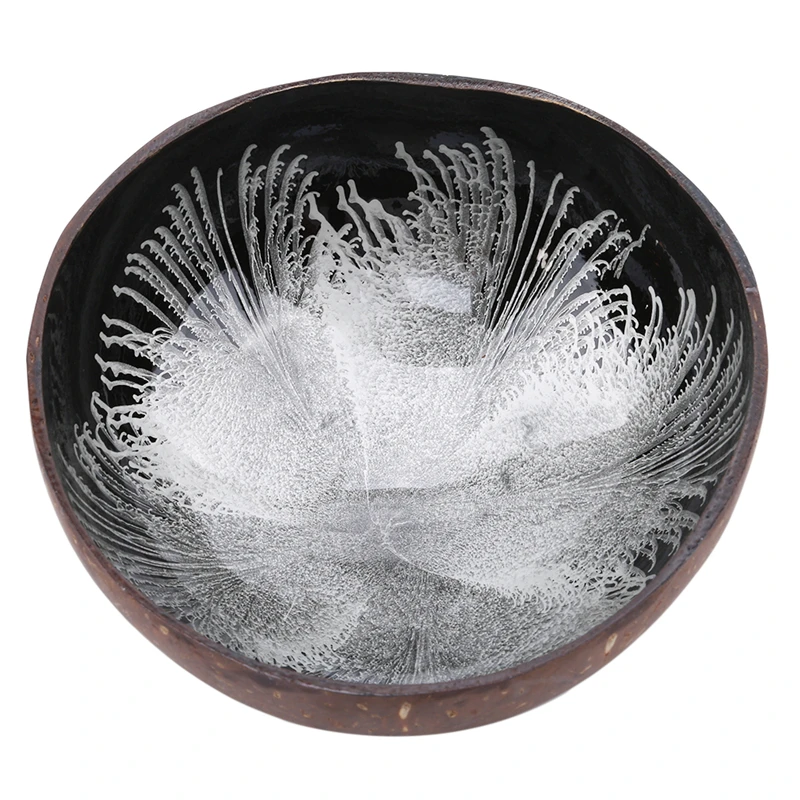 Креативная натурная чашка в виде кокоса чернила креативный орнамент чаша для хранения экологичный суп салат лапша секция для хранения чашка в виде кокоса