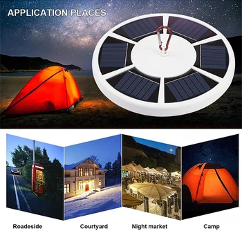 

1pc 5W 42 LED Outdoor Solar Powered Camping Lamp Flag Pole Top Light Waterproof LED Tent Night Light