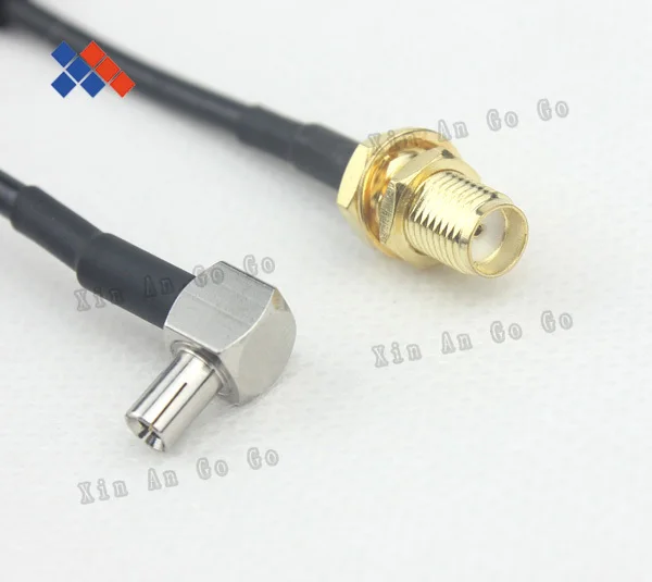 Гнездо SMA TS9 под прямым углом Соединительный пигтейльный кабель RG174 15 см