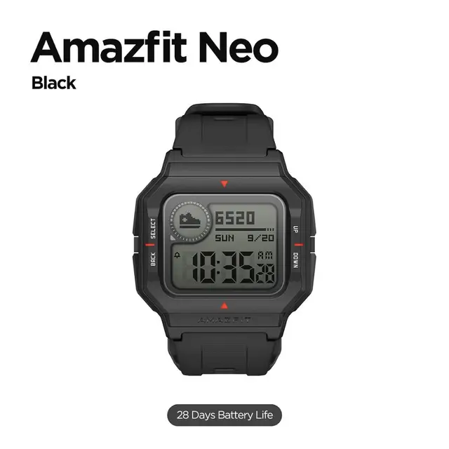 Amazfit Neo Smart Watch 28 Days Battery Life Smartwatch 3 Sports Modes 5atm  Pai Health Assistant For Android Ios Phone - Smart Watches - AliExpress