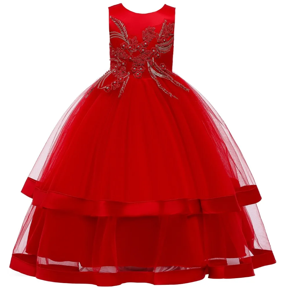 Кружевное платье для девочек свадебное вечернее платье для девочек вечерние зимние кружевные платья принцессы с длинными рукавами для девочек от 4 до 12 лет