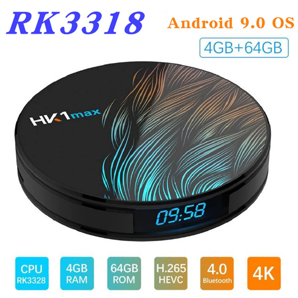 H96 MAX RK3318 Smart tv Box Android 9,0 медиаплеер 4K Google голосовой помощник Netflix Youtube H96 MAX 4 ГБ 32 ГБ 64 Гб 128 ГБ