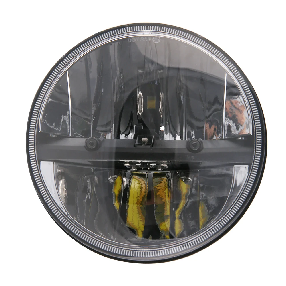 7" LED H4 Halo Headlights with H4 to H13 Adapter For Land Rover 7Inch