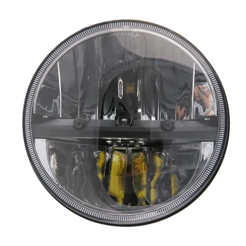 

7" LED H4 Halo Headlights with H4 to H13 Adapter For Land Rover 7Inch LED Headlamps with Amber Turn Signal For lada niva 4x4