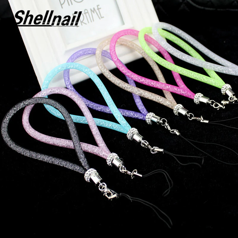 Shellnail мобильный телефон ремешки для шнурка модные блестящие короткие рук Bling