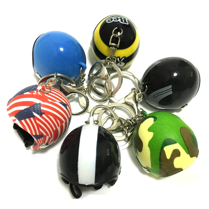 Car Motorcycle Motor Bicycle Crash Helmet Key Fob Chain Ring Keychain Motors Accessories Helmet Model Key chain