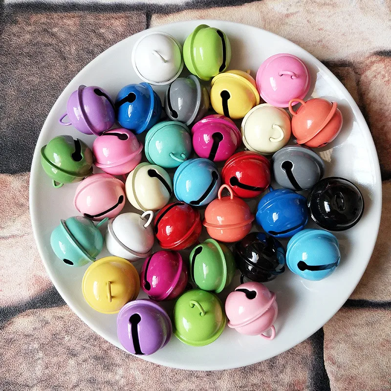 Hot 10pcs Colorful Metal Jingle Bells Decorations Christmas Tree Decoration Pet Pendants Key DIY Crafts Handmade Accessories