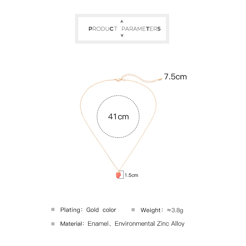 Kissme Изысканный Красный Эмаль клубника Кристалл ожерелье и браслет и серьги для женщин Подарки Золотой цвет милые фрукты модные ювелирные изделия