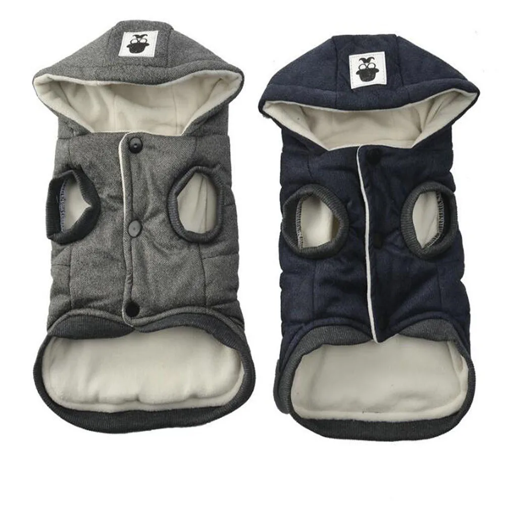 Winter Warm Pet Dog Clothes Hooded Thick Cotton Cat Puppy Dogs Coat Jackets S-XXL