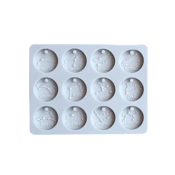 

Twelve constellations Fondant Silicone Mold Cookies Biscuits Molds Candy Chocolate Mould Baking Cupcake Decoration Tools