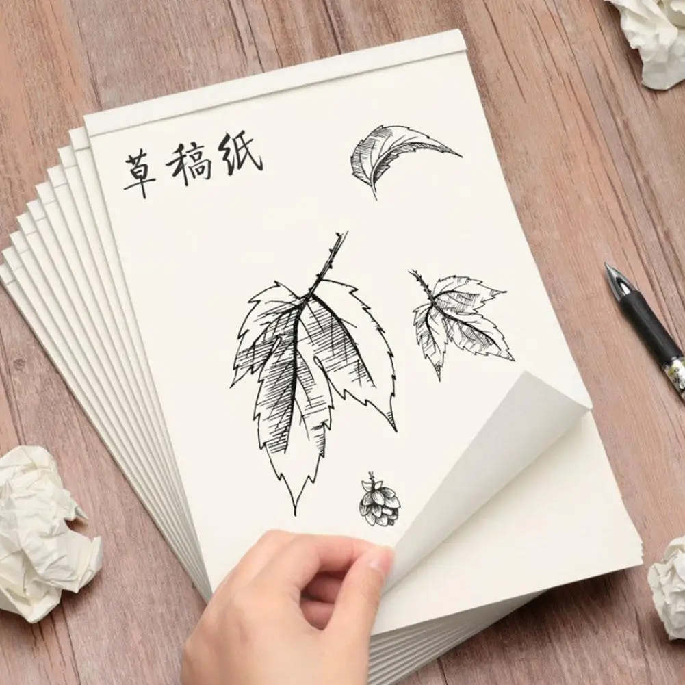 

New A4 Notebook Blank Inner Page Graffiti Draft Sketchbook Thickened Beige Paper For Sketching Note Painting 40 Pages