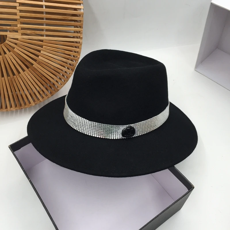 Новая Черная джазовая Кепка Женская британская капающая Вощеная фетровая шляпа шерстяная шляпа в европейском и американском стиле восстанавливающая древние способы Джокер маленькая шляпа